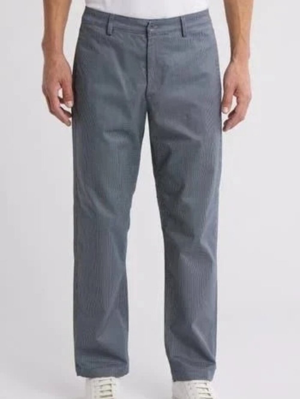 New AG LOCHLAN TROUSER Relaxed Straight Pants Plaid Crane Indigo Multi 34 x 31